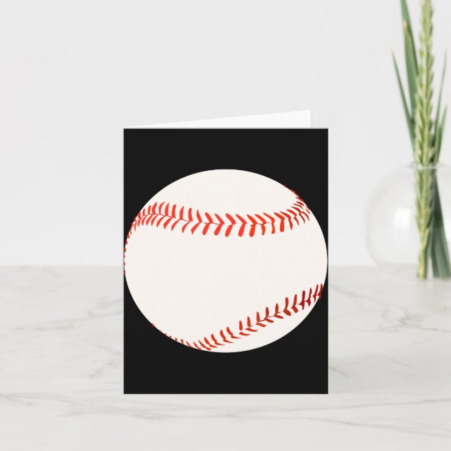 Cartão Ilustração de Beisebol (Frente)