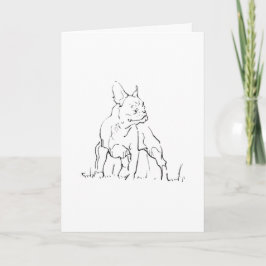 Cartão Ilustração de Cachorro Bulldog Francês - Mãe de Ca