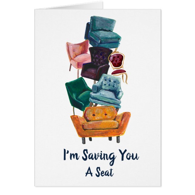 Cartão Ilustração de Camadas Empilhadas Vogue & Trendy (Frente)