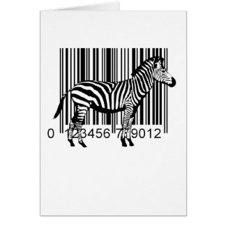 Cartão Ilustração de Código de Barras Zebra