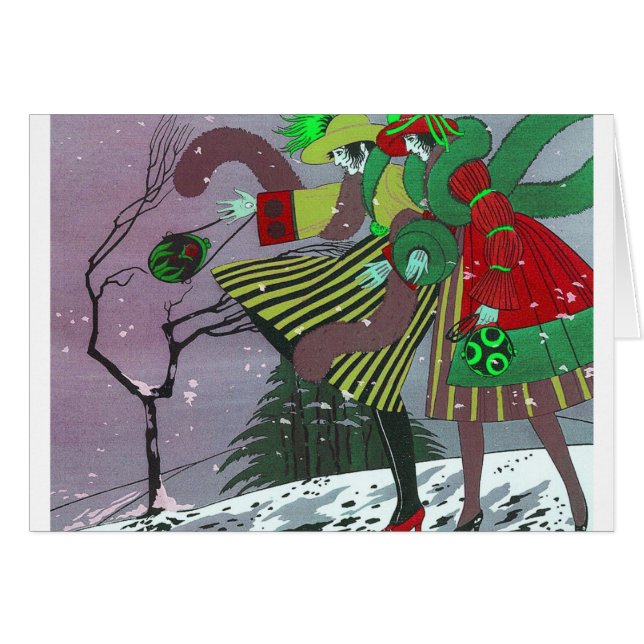 Cartão Ilustração de Deco (Frente Horizontal)