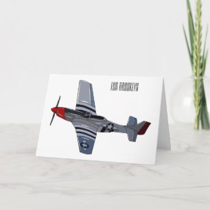 Cartão Ilustração de desenho animado de bombardeiro