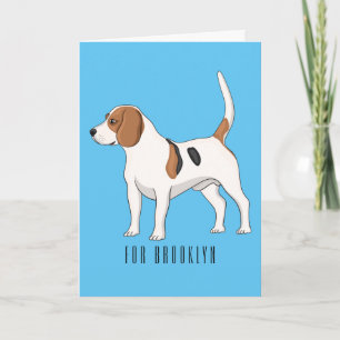 Cartão Ilustração de desenho animado de cachorro Beagle