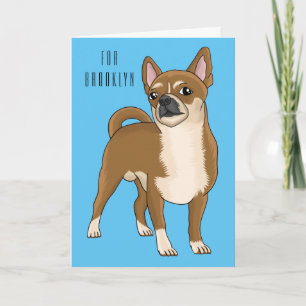 Cartão Ilustração de desenho animado de cachorro Chihuahu