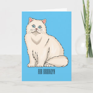 Cartão Ilustração de desenho animado de gato persa