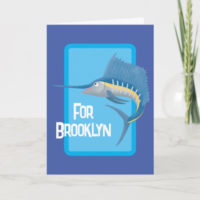 Cartão Ilustração de desenho animado divertida de agulhão (Frente)