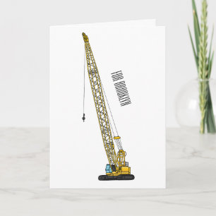 Cartão Ilustração de desenho animado do Dragline escavato