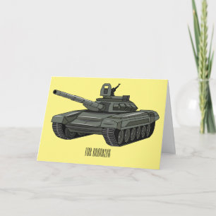 Cartão Ilustração de desenho animado do Tanque