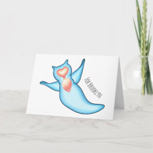 Cartão Ilustração de desenho de anjo marinho