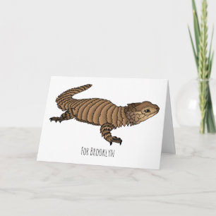 Cartão Ilustração de desenho de lagarto girado por Armadi