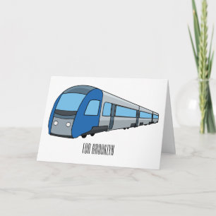 Cartão Ilustração de desenho do comboio elétrico