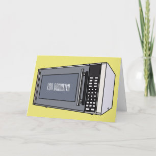 Cartão Ilustração de desenho em micro-ondas