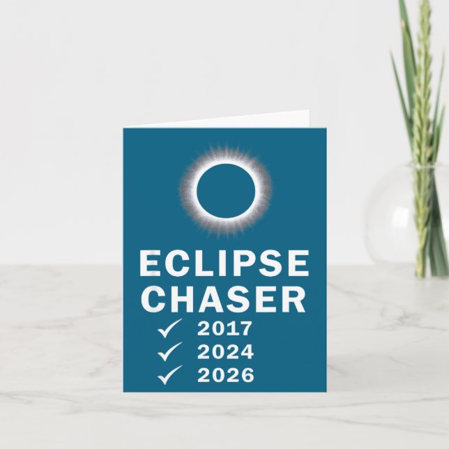 Cartão Ilustração de Eclipse Solar Total (Frente)