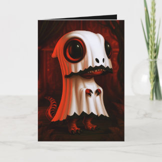 Cartão Ilustração de Fantasia de T-Rex para o Halloween