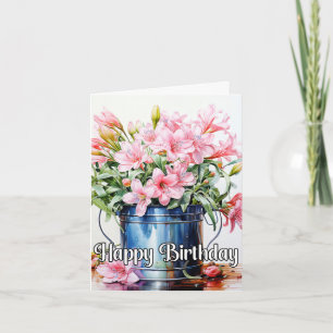Cartão Ilustração de Flor Lily Blooming