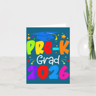 Cartão Ilustração de Formatura Pré-Escolar Pré-Grad 2026
