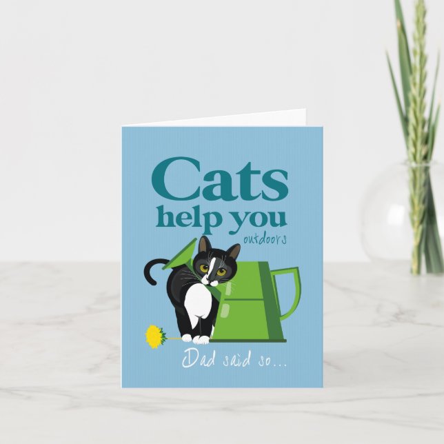 Cartão Ilustração de gato "Os gatos te ajudam a ultrapass (Frente)