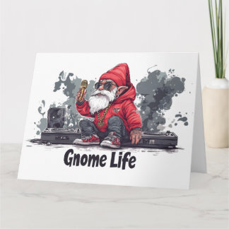 Cartão Ilustração de Gnomo de Hip Hop - Vida Gnomo