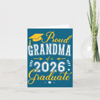 Cartão Ilustração de Graduada da Turma de 2026 da Avó Org