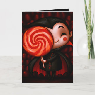 Cartão Ilustração de Halloween de Truque ou Tratamento de