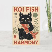 Ilustração de Harmonia Zen Japonesa com Peixe Koi