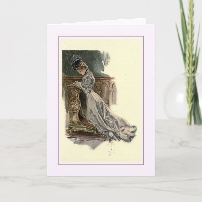 Cartão Ilustração de Harrison Fisher (Frente)