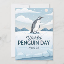 Ilustração de Inverno do Dia Mundial do Pinguim na