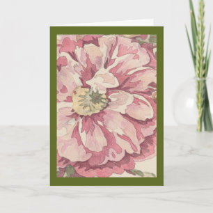 Cartão Ilustração de Lápis de Cor Floral Bonito (AI) Foto