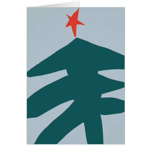 Cartão Ilustração de Natal Desenhada à Mão (Frente)