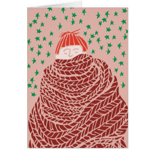 Cartão Ilustração de Natal Desenhada à Mão