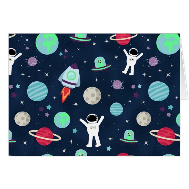 Cartão ilustração de padrão espacial (Frente Horizontal)