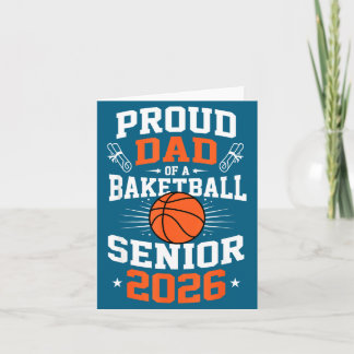 Cartão Ilustração de Pai Orgulhoso Basquete Sênior 2026