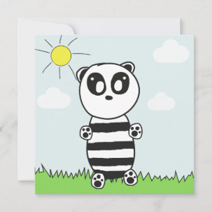 Cartão Ilustração de Panda Fofo
