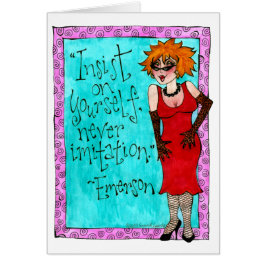 Cartão Ilustração de Senhora do Glamor Sassy