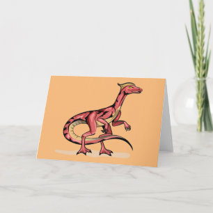 Cartão Ilustração De Velociraptor.