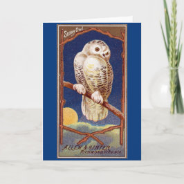 Cartão Ilustração de vintage da moto de neve