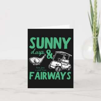 Cartão Ilustração Dias Ensolarados e Fairways