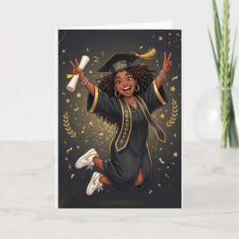 Cartão Ilustração digital de um jovem negro usando 