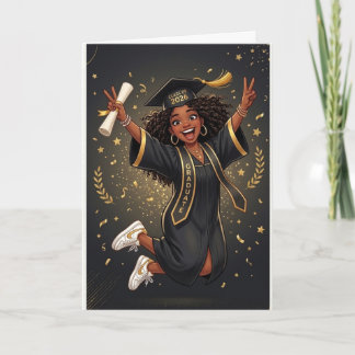 Cartão Ilustração digital de um jovem negro usando 