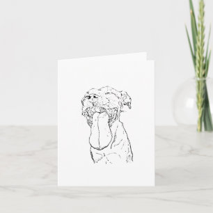 Cartão Ilustração do American Staffordshire Terrier