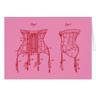 Cartão Ilustração do conjunto rosa 1908