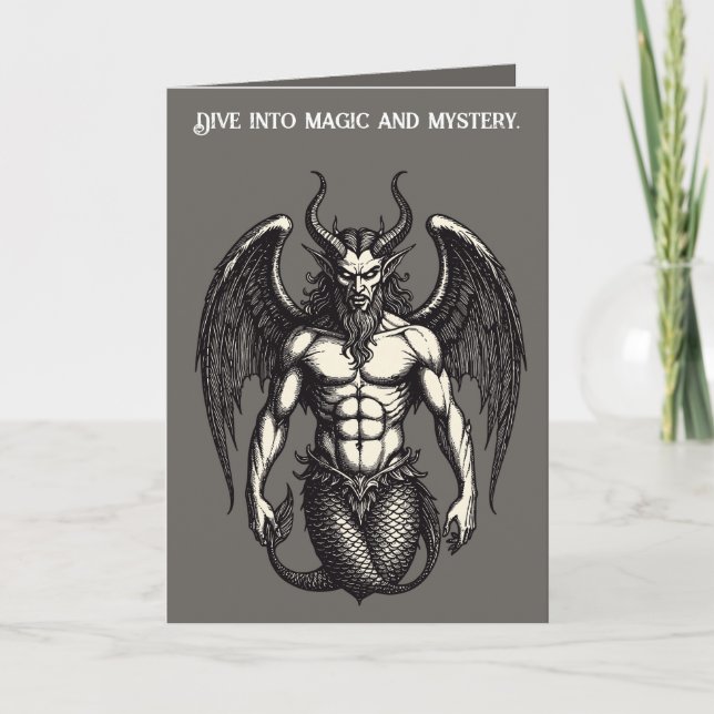 Cartão Ilustração do Demônio Celestial Tide Crocell (Frente)