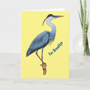 Cartão ilustração do desenho animado azul-excelente