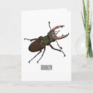 Cartão Ilustração do desenho animado do besouro do Stag