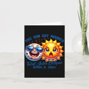 Cartão Ilustração do Eclipse Solar Lua