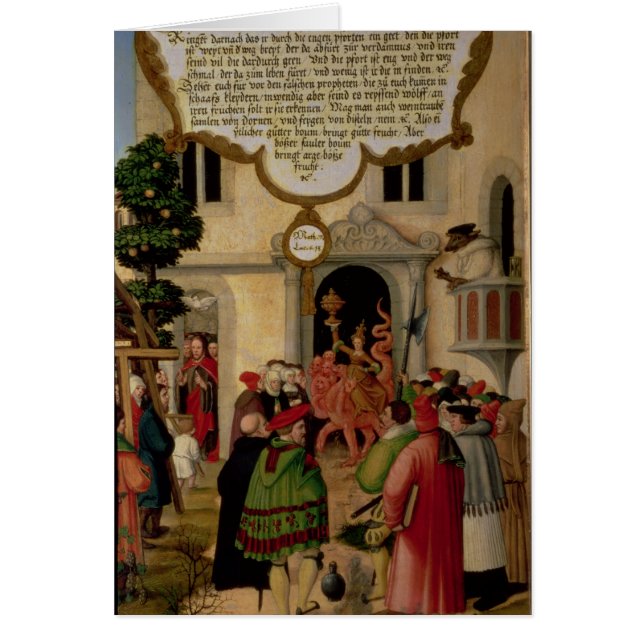 Cartão Ilustração do ensino do cristo (Frente)