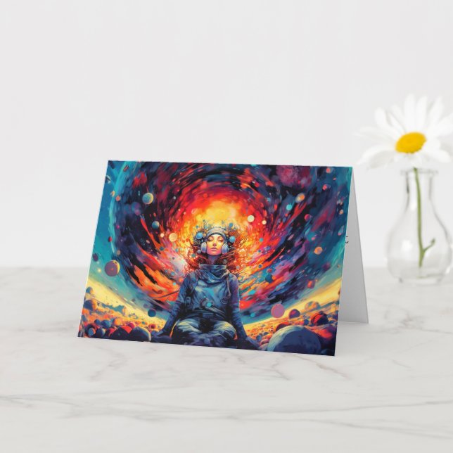 Cartão Ilustração do Espaço e Além (Planta pequena)