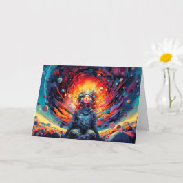 Cartão Ilustração do Espaço e Além