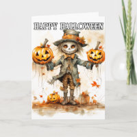 Ilustração do Espantalho do Super Bonito Halloween