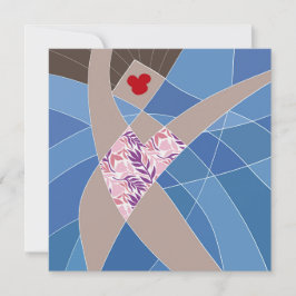 Cartão Ilustração do Modelo de Fashion de Bebê de Praia